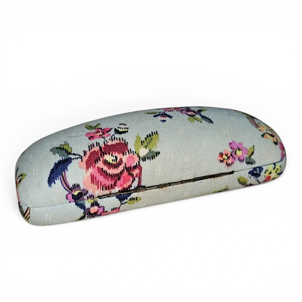Eyeglass Case Womens OS Blue Good Vera Bradley Floral Tapestry Hard Shell